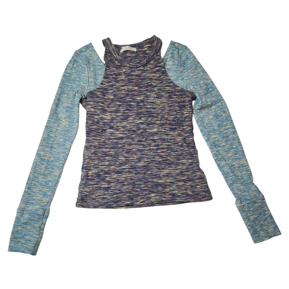 We The Free Out of Control Top Multicolor Long Sleeve Womens Small‎ Boho Ribbed